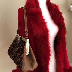 NWT red cape with faux fur.